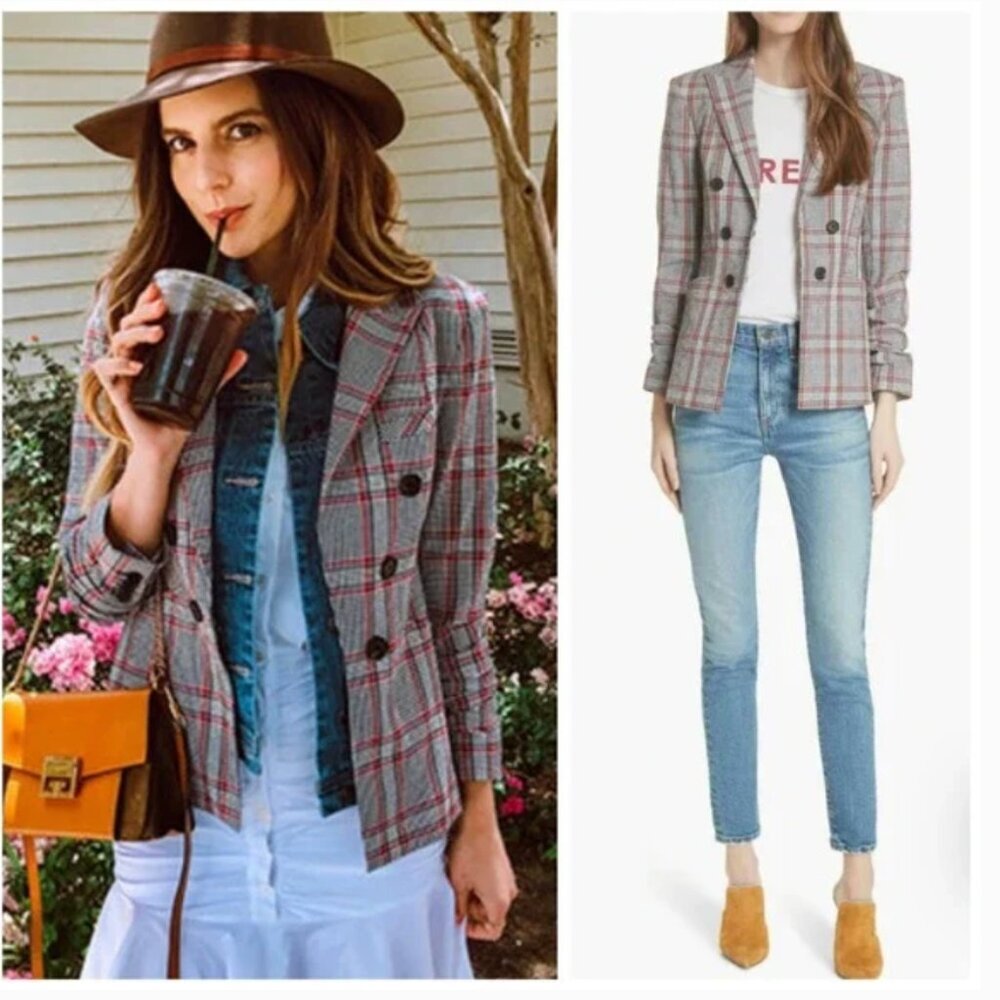 Veronica Beard Blogger Favorite Caldwell Plaid Dickey Blazer Womens 8
